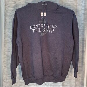 Port & Company NWT heather blue long sleeve hoodie.